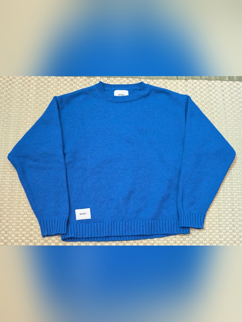 WTAPS Knit Poly Sweatshirt Blue Men's Size 3 Made in Japan